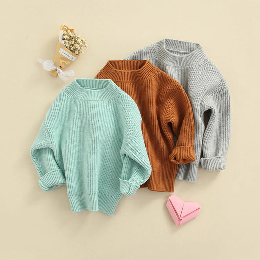 Winter Kids Baby Knitted Sweaters: Cozy Crewneck Pullover