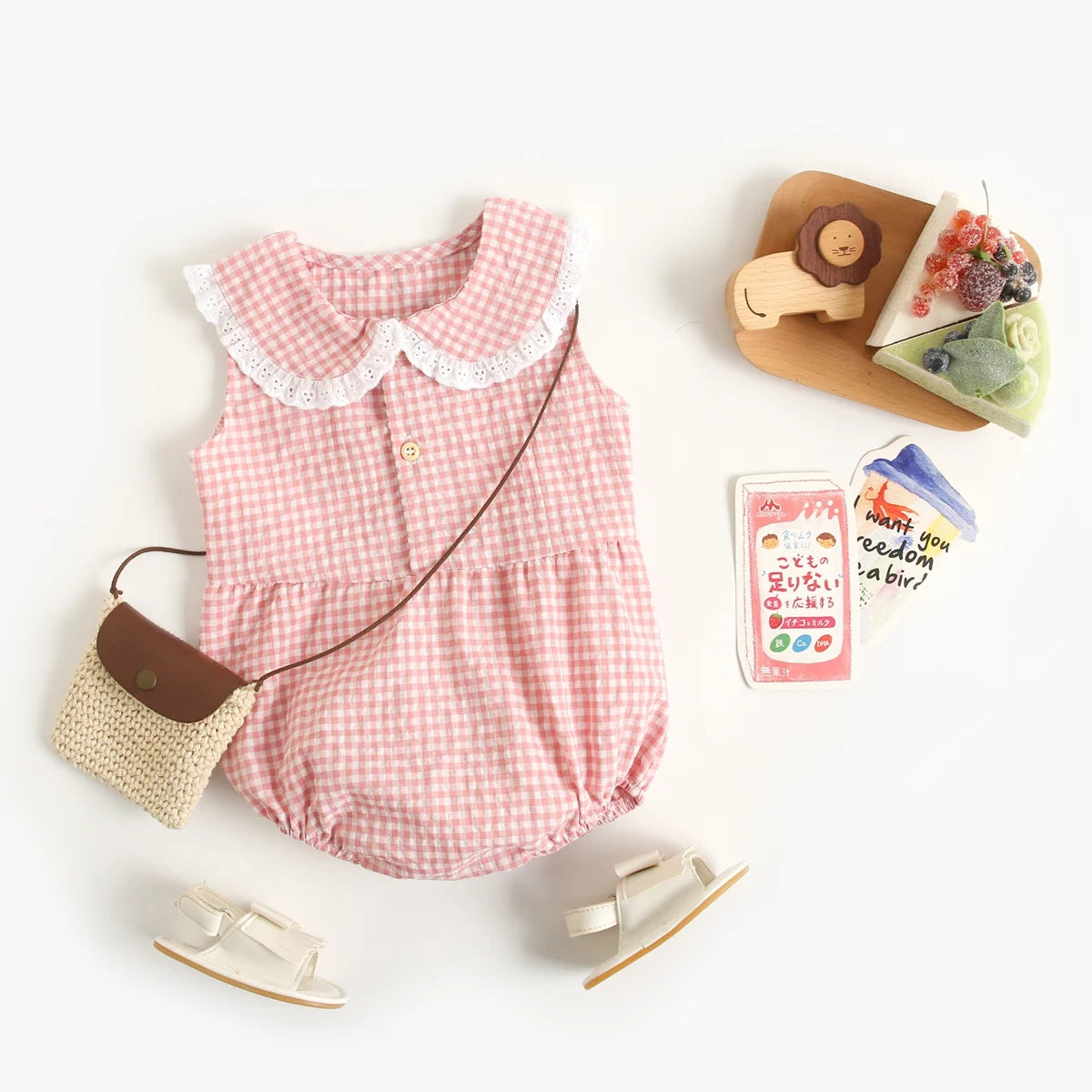 Sanlutoz Sleeveless Plaid Baby Bodysuit: Summer Cotton Comfort