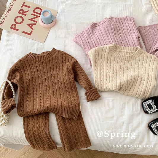Knitted Cotton Baby Clothes Sets for 0-4 Yrs: Autumn Collection