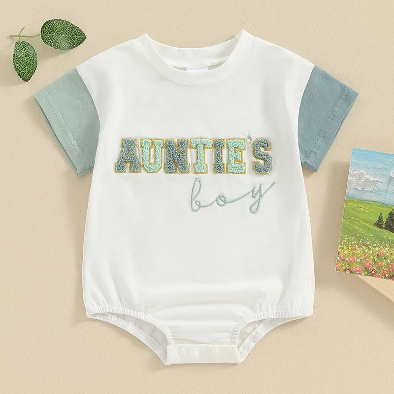 Embroidered Bubble Romper: Perfect for Auntie's Little Darling