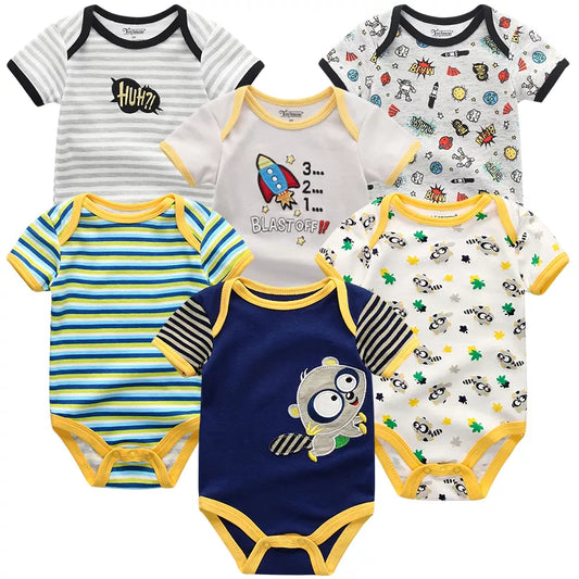 3-Piece Infant Clothing Set: Soft Cotton Rompers